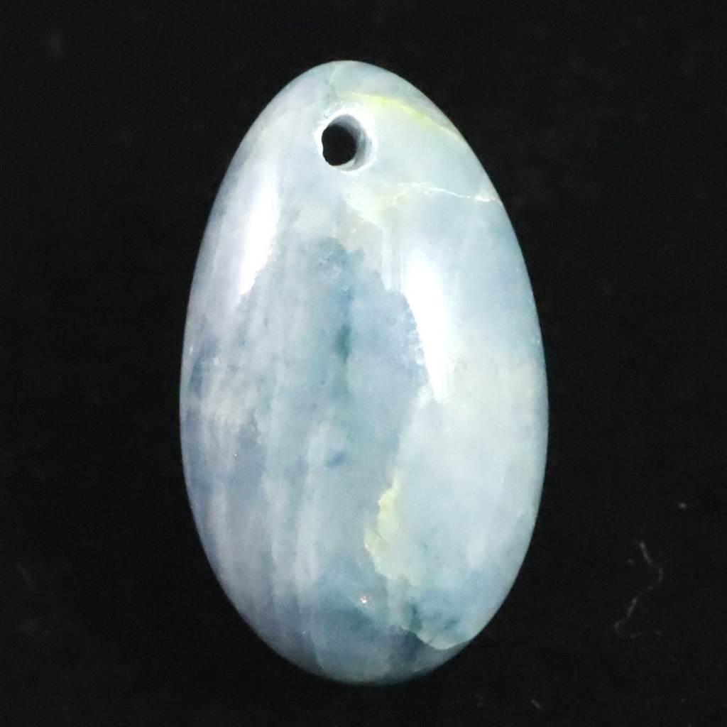 糸魚川翡翠 青 入コン沢産 19mmタンブル ルース ディレクトリカード付 2.9g #90693 | 5枚目