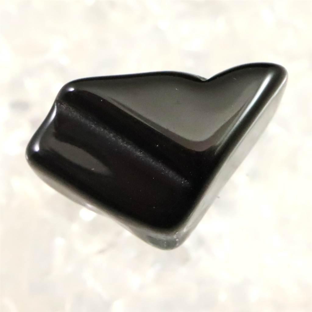 隠岐の島 黒曜石 17mm原石 磨き ディレクトリカード付 1.8g #73703 | 2枚目