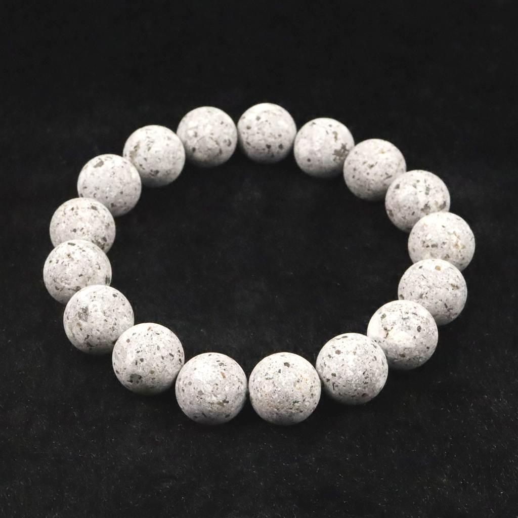 石川県産 医王石 12mmブレスレット 38.4g #48311 | 3枚目