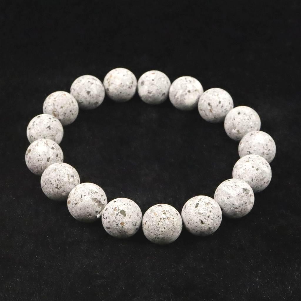 石川県産 医王石 12mmブレスレット 38.4g #48311 | 4枚目