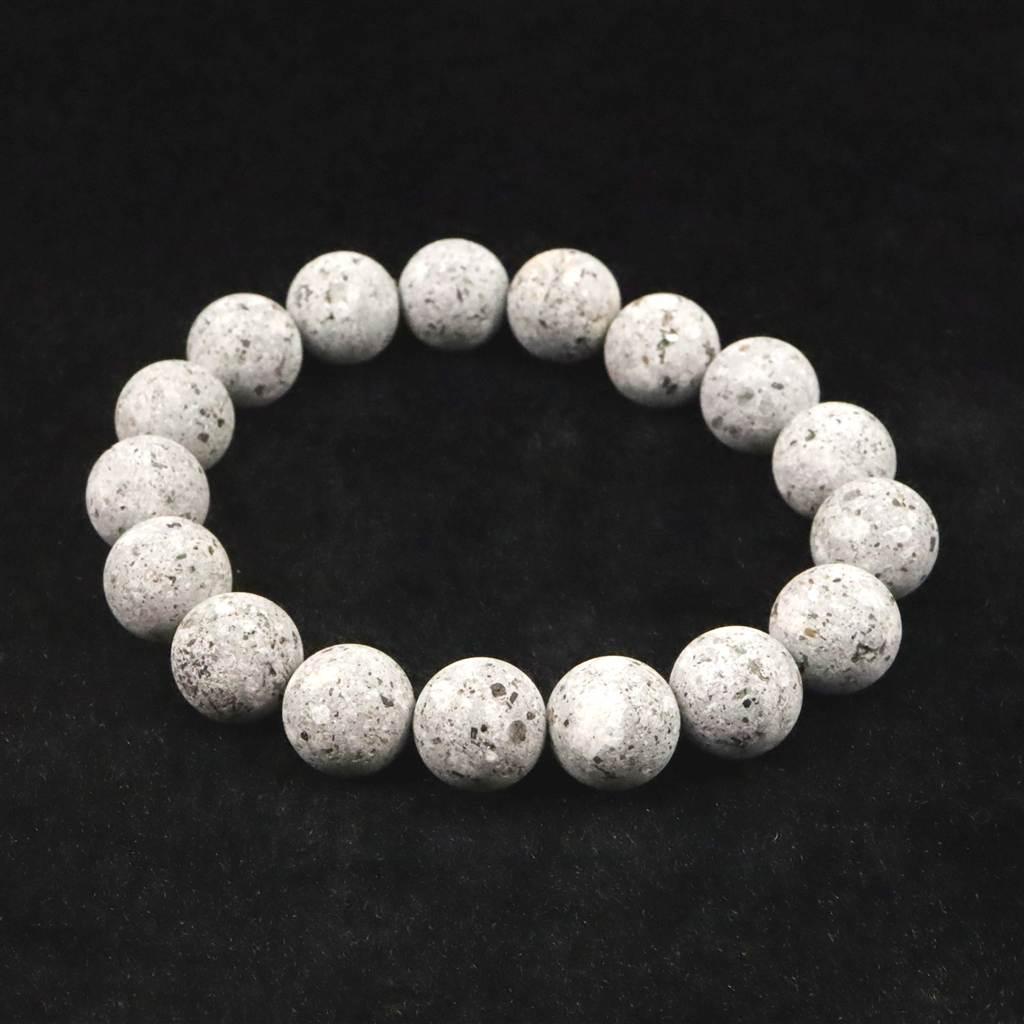 石川県産 医王石 12mmブレスレット 38.4g #48311 | 5枚目