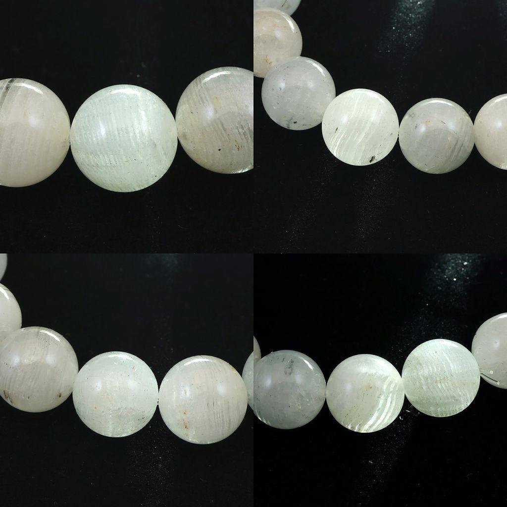 ホワイトブルー千層ファントムクォーツ 幻影水晶 13mmブレスレット 55.5g #41755 | 5枚目