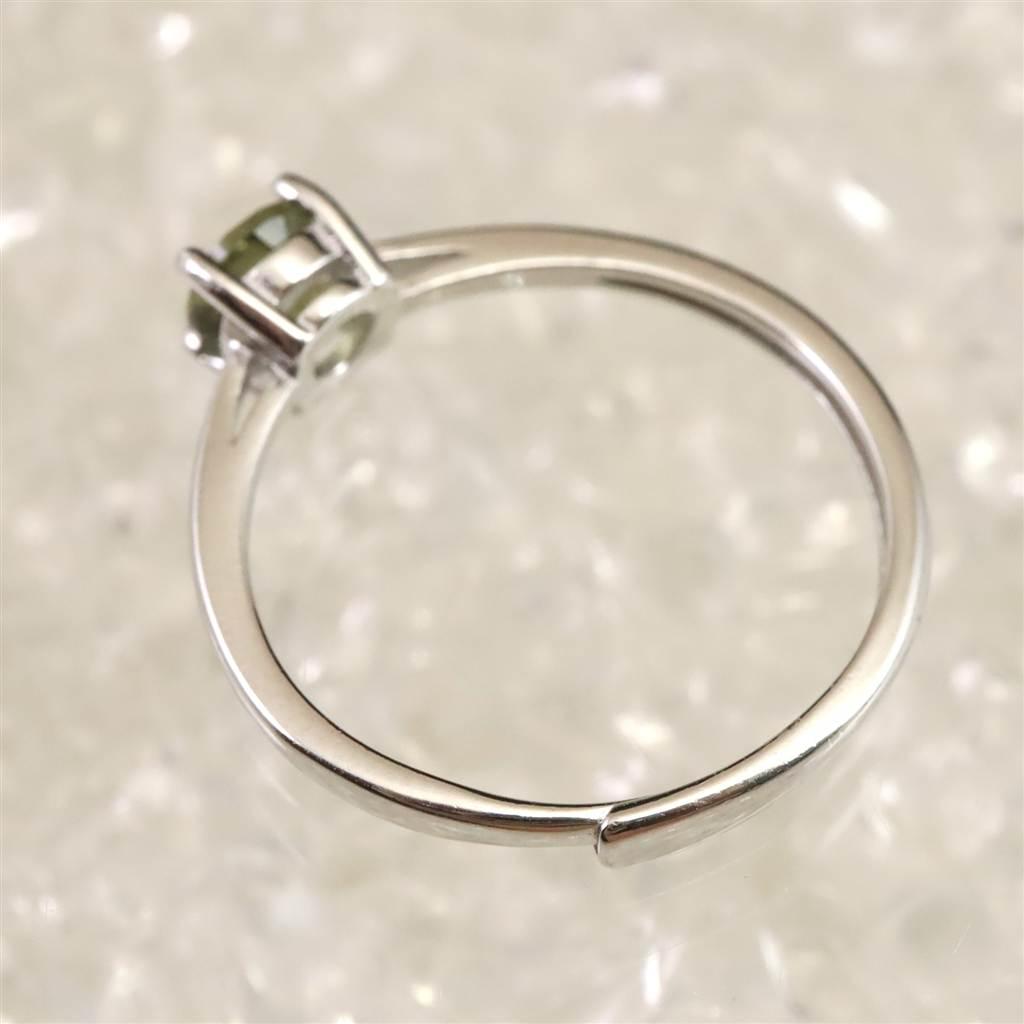 モルダバイト 5mmラウンドカット リング フリーサイズ type.E #23271 | 6枚目