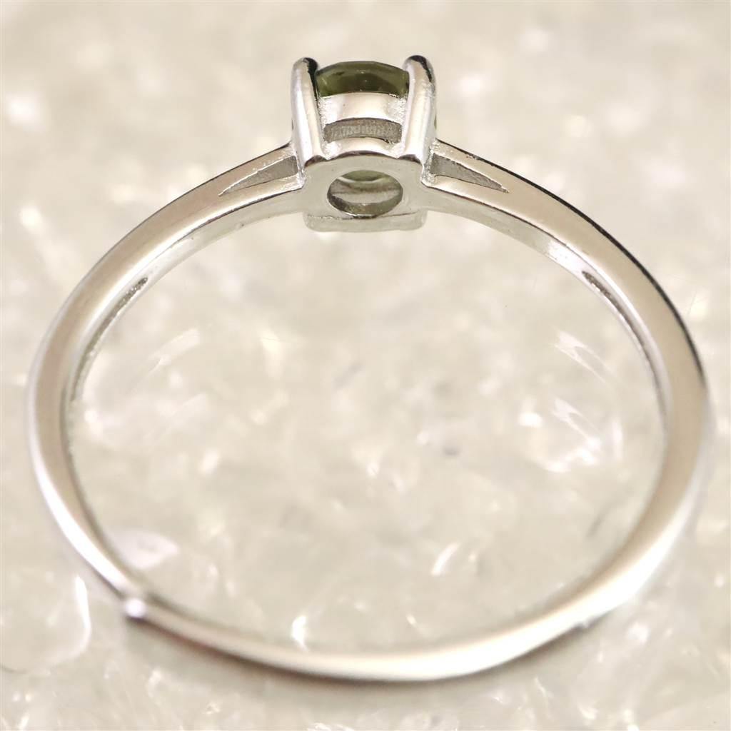 モルダバイト 5mmラウンドカット リング フリーサイズ type.E #23271 | 7枚目