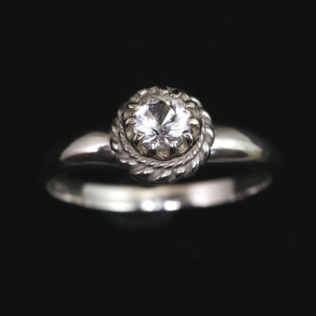 H&E社 アゼツライト 5mmラウンド リング 14号 現品 2.1g #567351枚目の画像