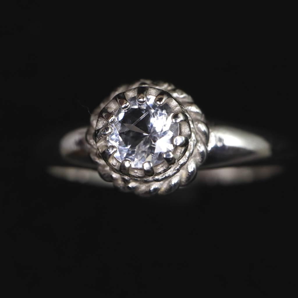 H&E社 アゼツライト 5mmラウンド リング 12号 現品 1.9g #772381枚目の画像