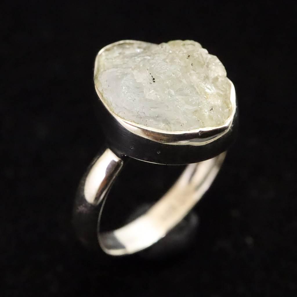 ブラジル産 グレー ヘルデライト 原石 リング 14号 2.8g #74198 | 3枚目