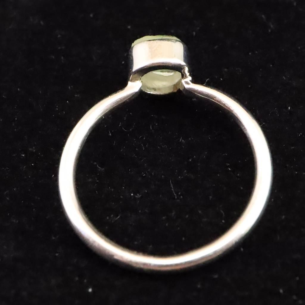 ブラジル産 グリーン ヘルデライト 原石 リング 14号 1.9g #41784 | 7枚目