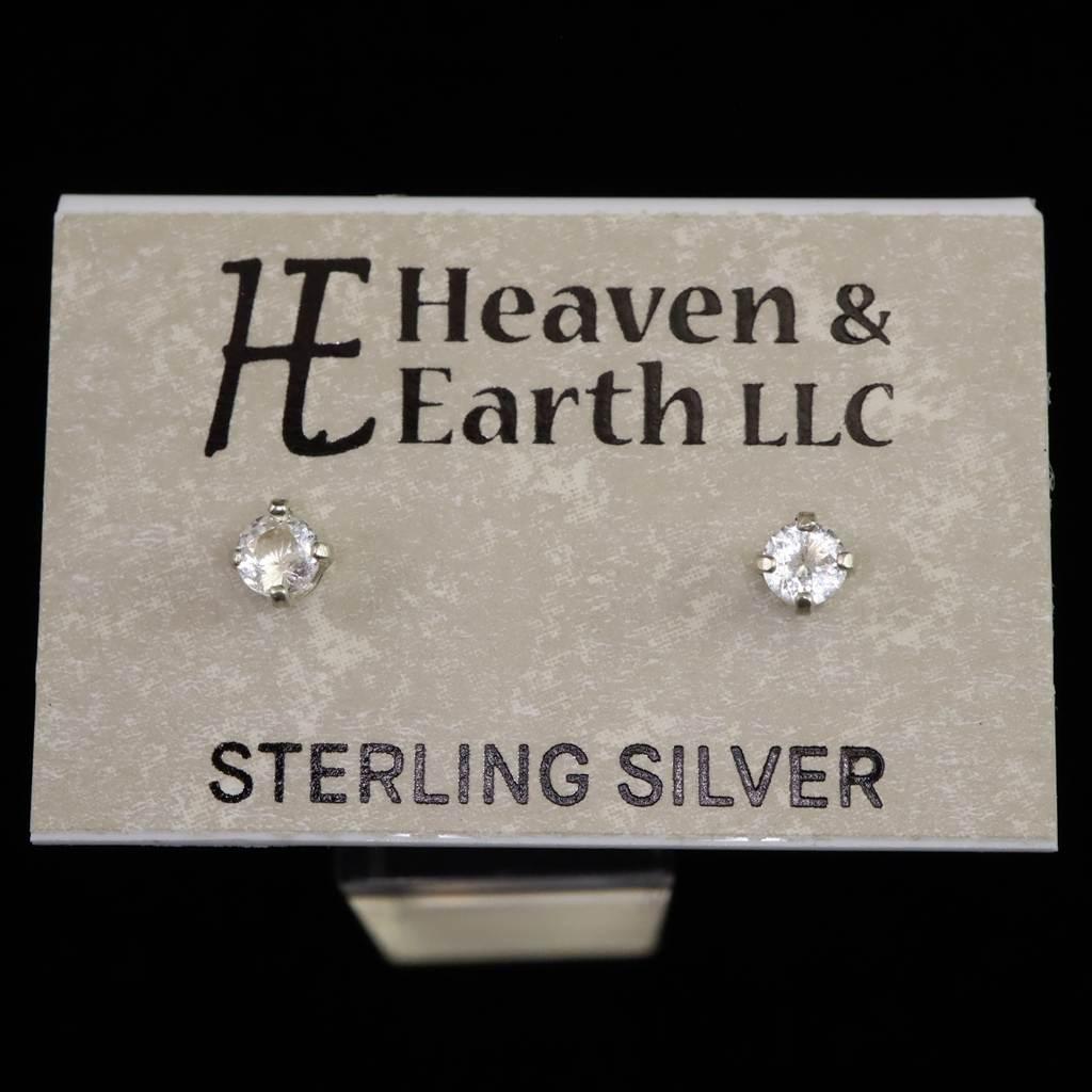 H&E社 アゼツライト 3mmラウンド ピアス #382751枚目の画像