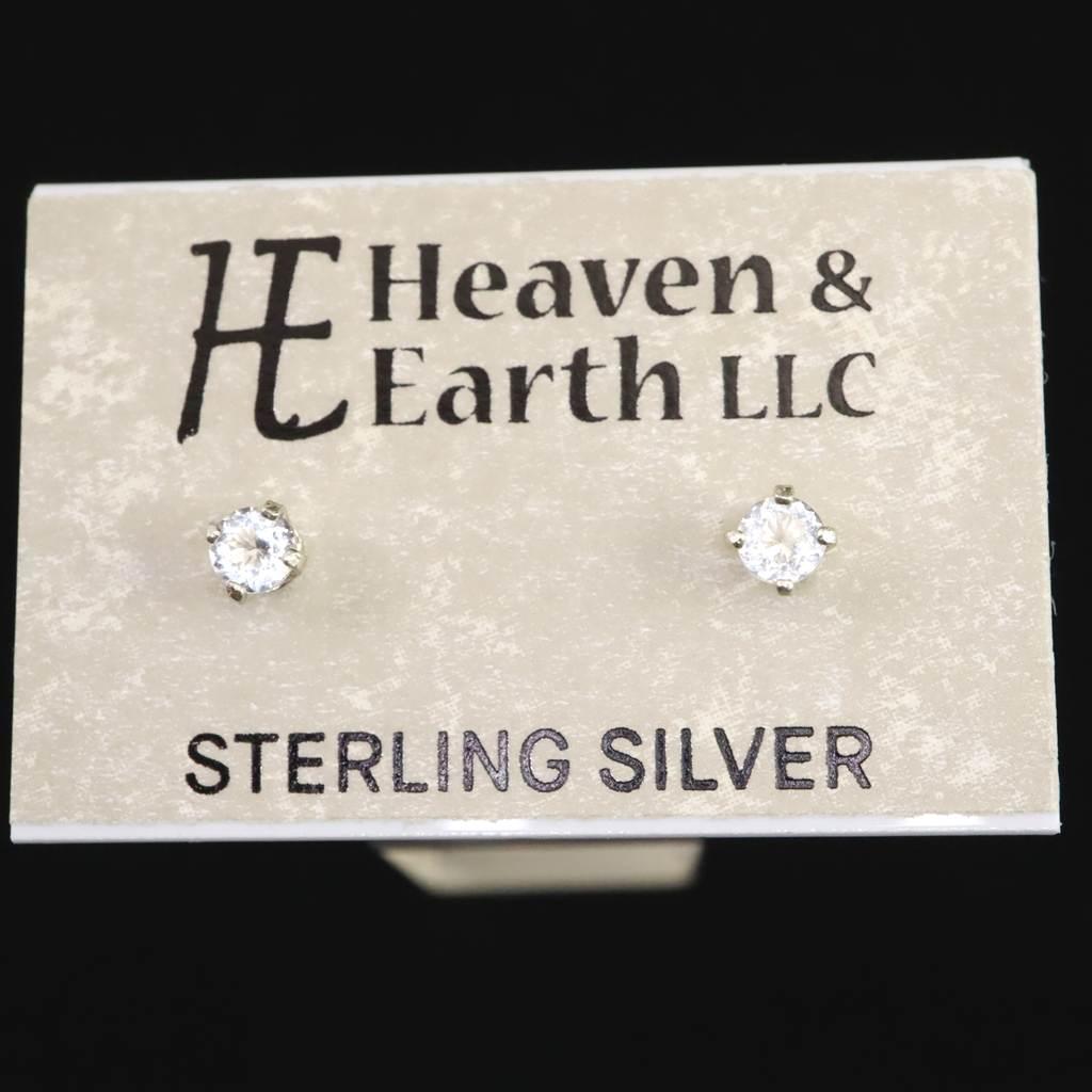 H&E社 アゼツライト 3mmラウンド ピアス #132101枚目の画像