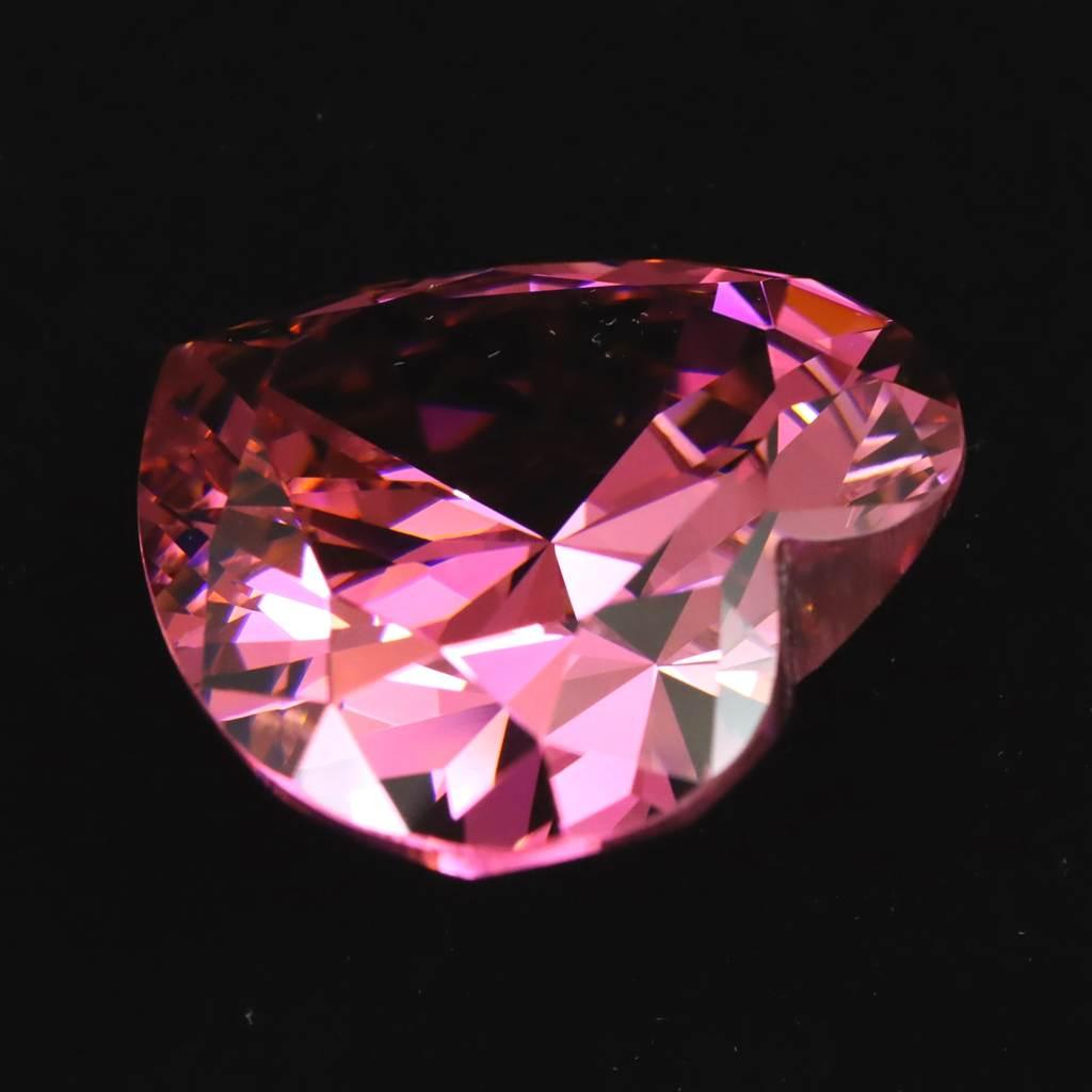 キュービックジルコニア CZ 30mm ハート ブリリアントカット ルース ピンク #13925 | 3枚目