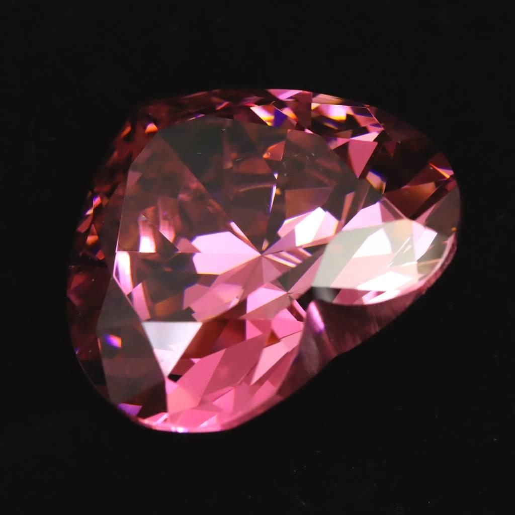 キュービックジルコニア CZ 30mm ハート ブリリアントカット ルース ピンク #13925 | 4枚目