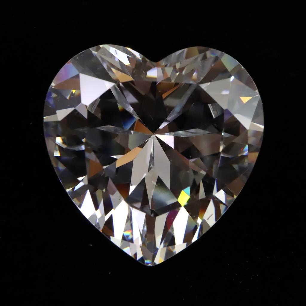 キュービックジルコニア CZ 30mm ハート ブリリアントカット ルース クリア #38152 | 2枚目