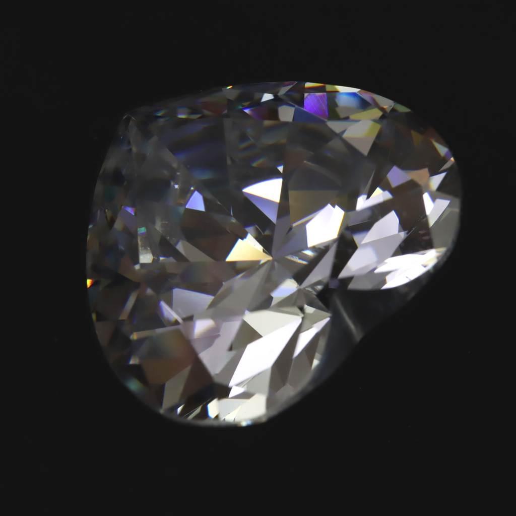 キュービックジルコニア CZ 30mm ハート ブリリアントカット ルース クリア #38152 | 3枚目