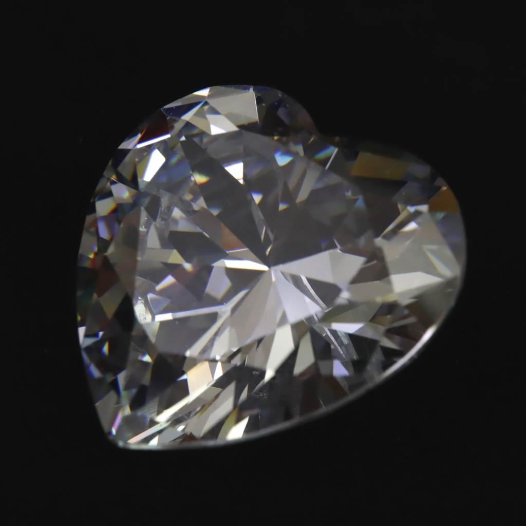 キュービックジルコニア CZ 30mm ハート ブリリアントカット ルース クリア #38152 | 4枚目