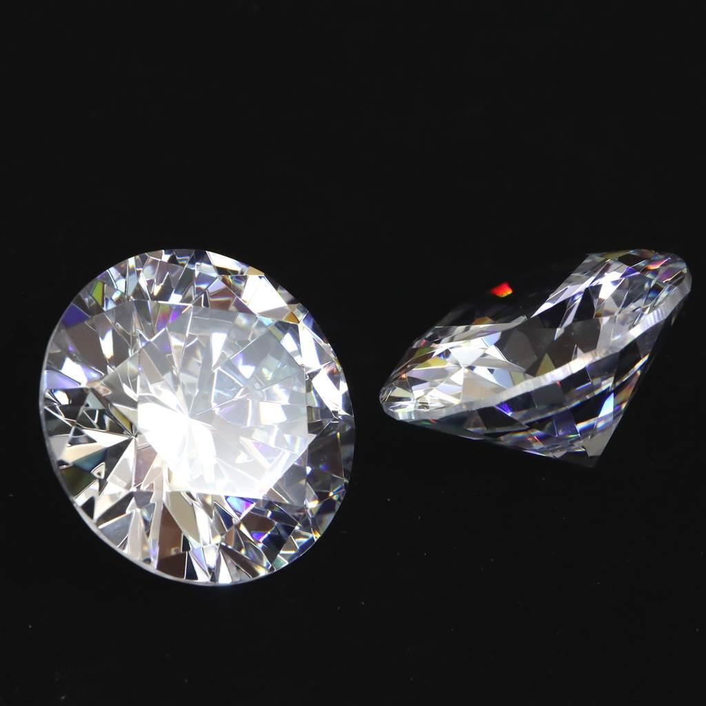 キュービックジルコニア CZ 50mm ラウンドカット ルース クリア #55112 | 4枚目