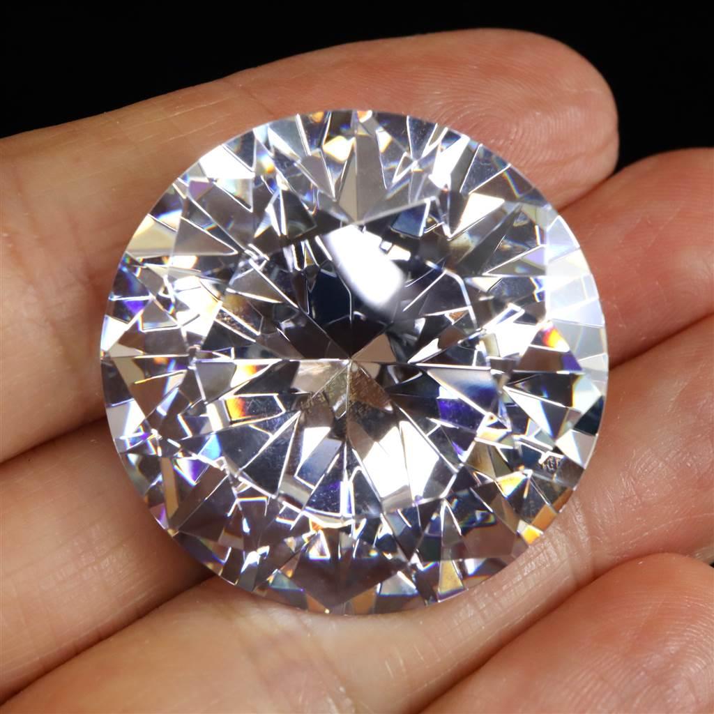 キュービックジルコニア CZ 50mm ラウンドカット ルース クリア #55112 | 6枚目