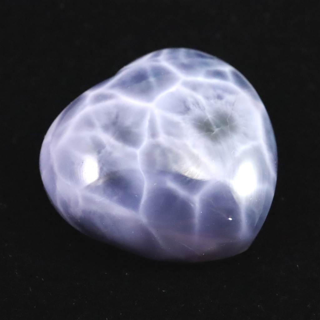 パープルラリマー 25mmハートシェイプ カボション ルース 8.7g *希少* #57582 | 2枚目