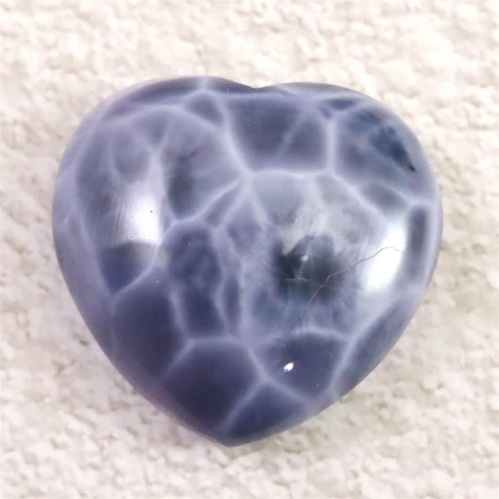 パープルラリマー 25mmハートシェイプ カボション ルース 8.7g *希少* #57582 | 5枚目