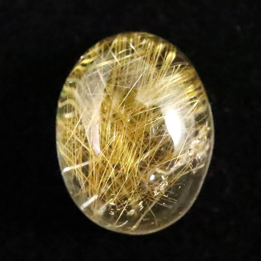 ヒマラヤ マニハール産 ゴールドルチル入り 水晶 オーバル ルース 7.2ct #479451枚目の画像