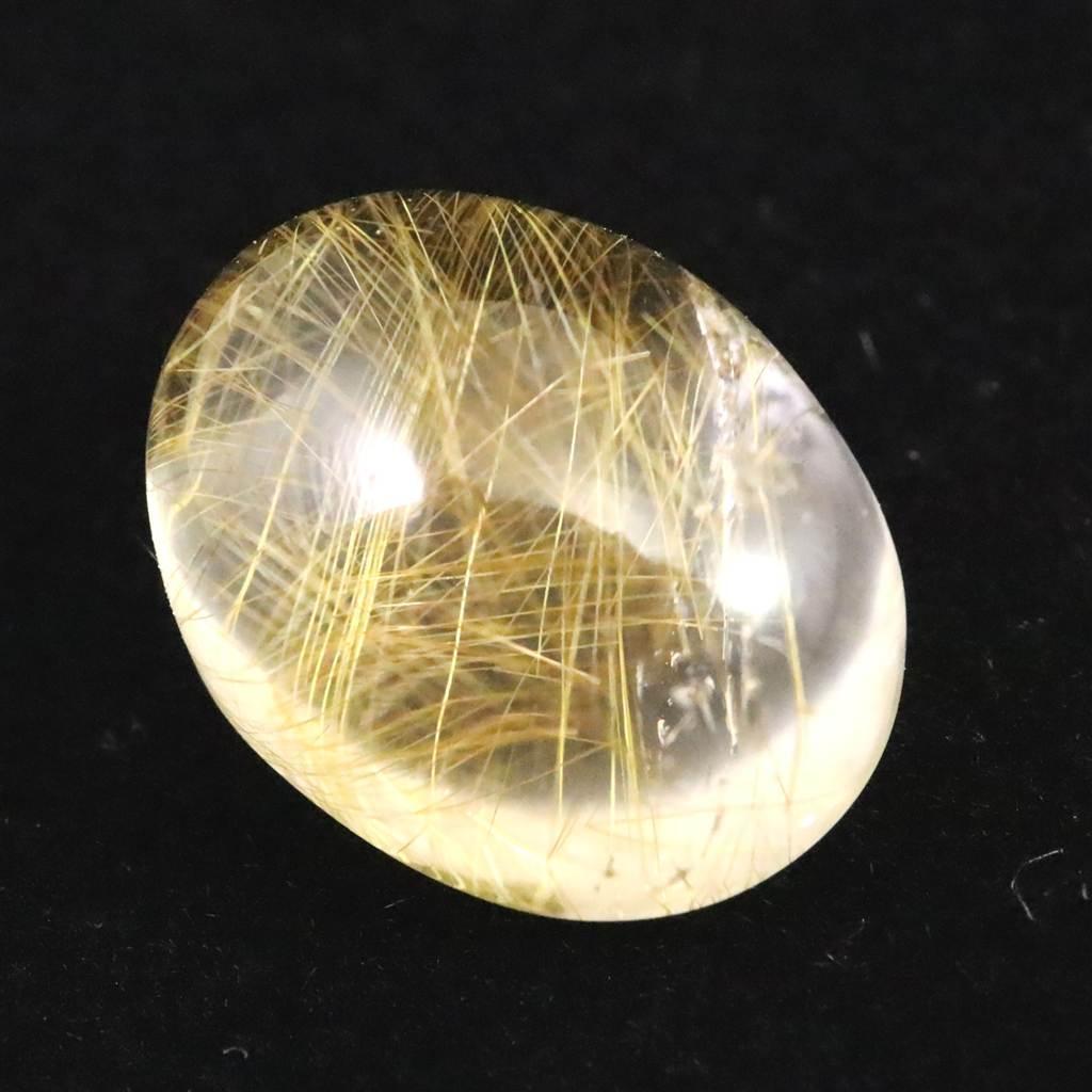 ヒマラヤ マニハール産 ゴールドルチル入り 水晶 オーバル ルース 7.2ct #47945 | 6枚目