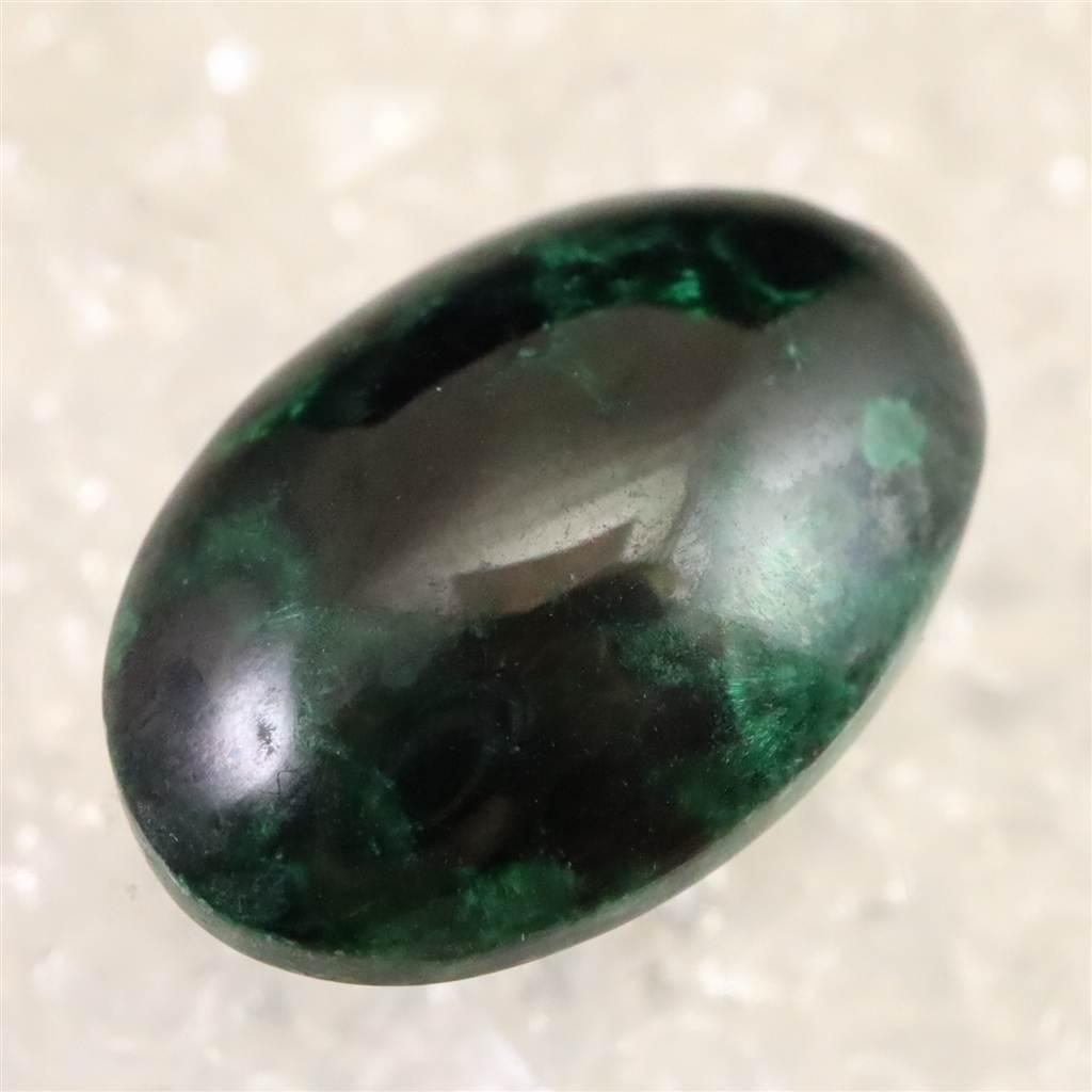 ベルベットマラカイト 孔雀石 27mmオーバル ルース 7.9g #80205 | 3枚目
