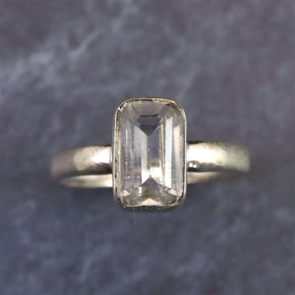 ロシア産 フェナカイト 9X6mmレクタングルカット リング 18号 #883621枚目の画像