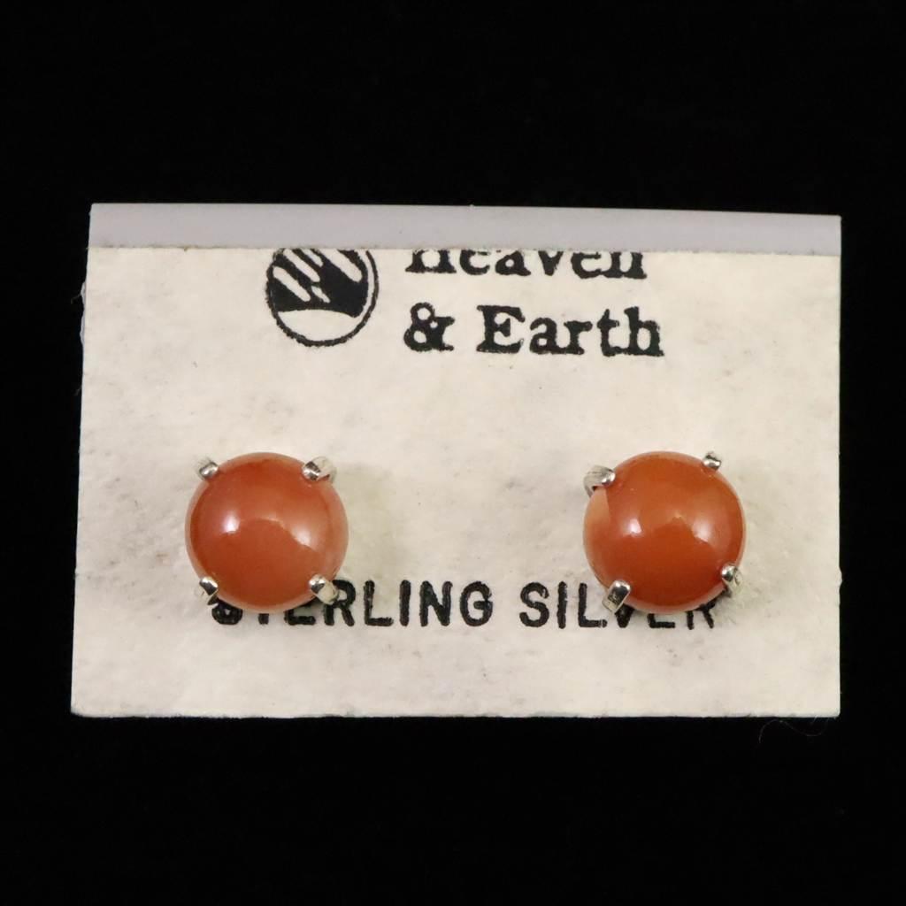 H&E社 サチャロカ ローズアゼツライト 8mmラウンド ピアス #965241枚目の画像