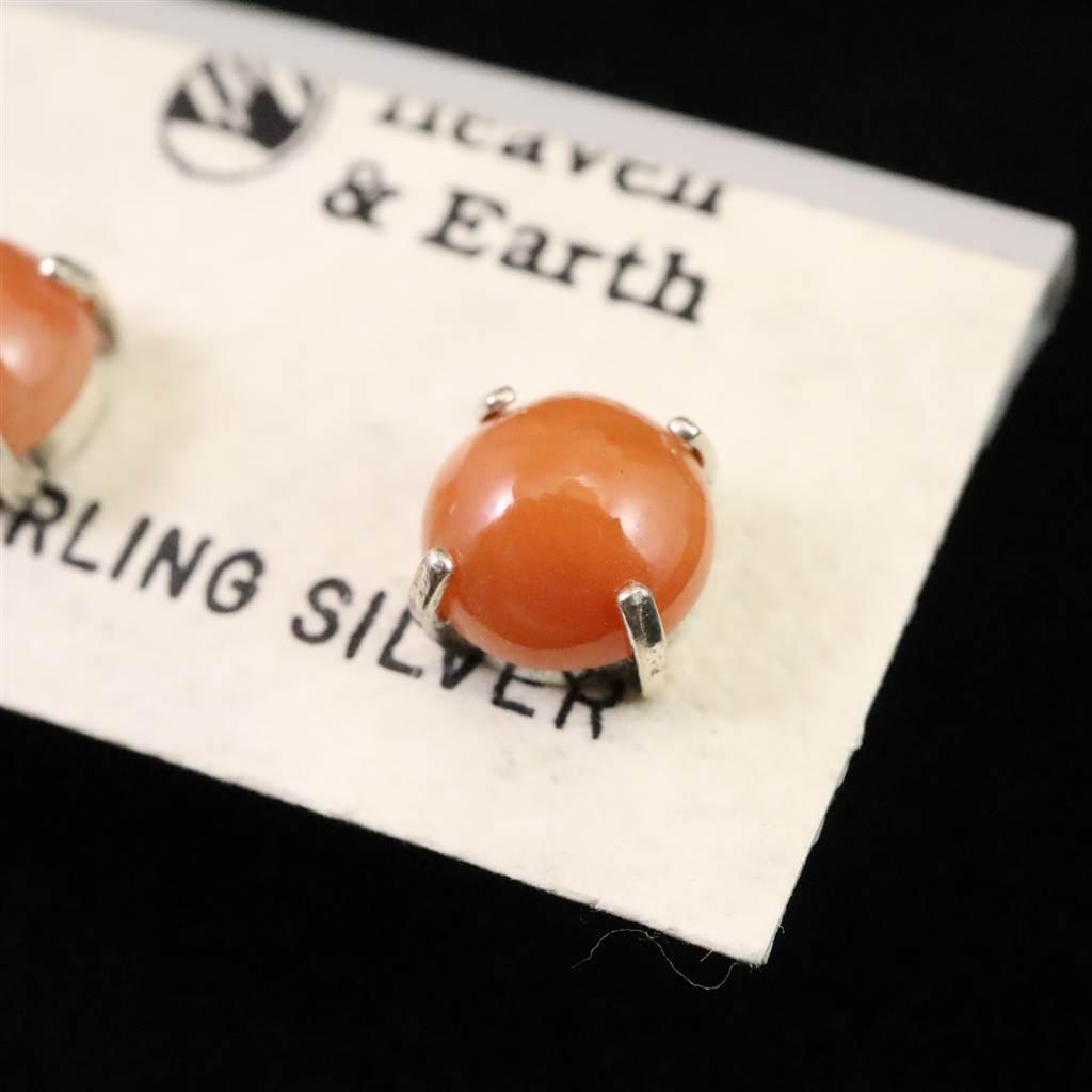 H&E社 サチャロカ ローズアゼツライト 8mmラウンド ピアス #96524 | 4枚目