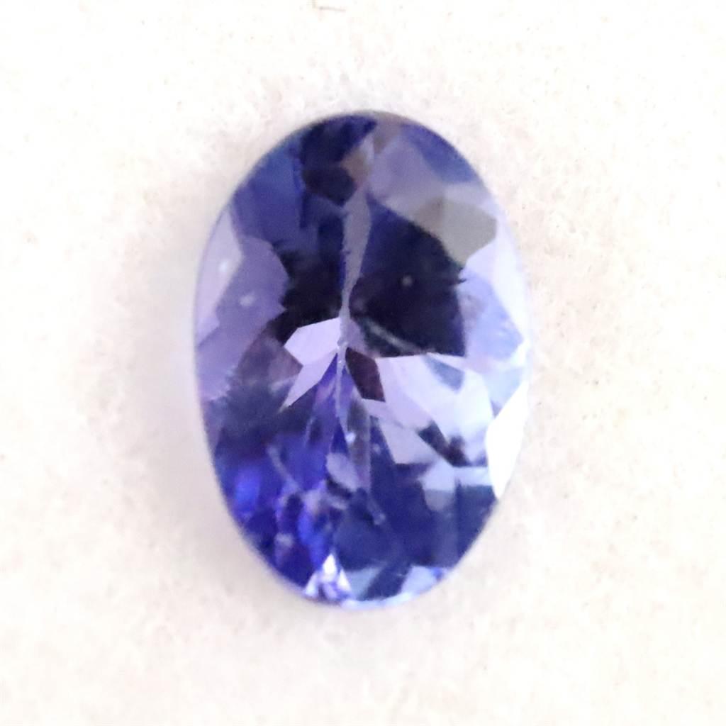 タンザナイト 非加熱 5.9mmオーバル ファセットカット ルース 0.45ct #267891枚目の画像