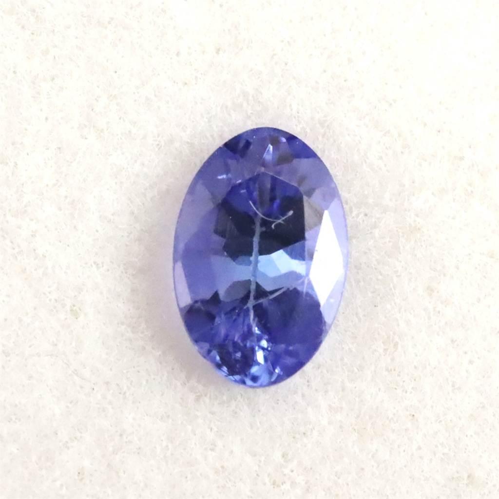 タンザナイト 非加熱 5.9mmオーバル ファセットカット ルース 0.42ct #444241枚目の画像